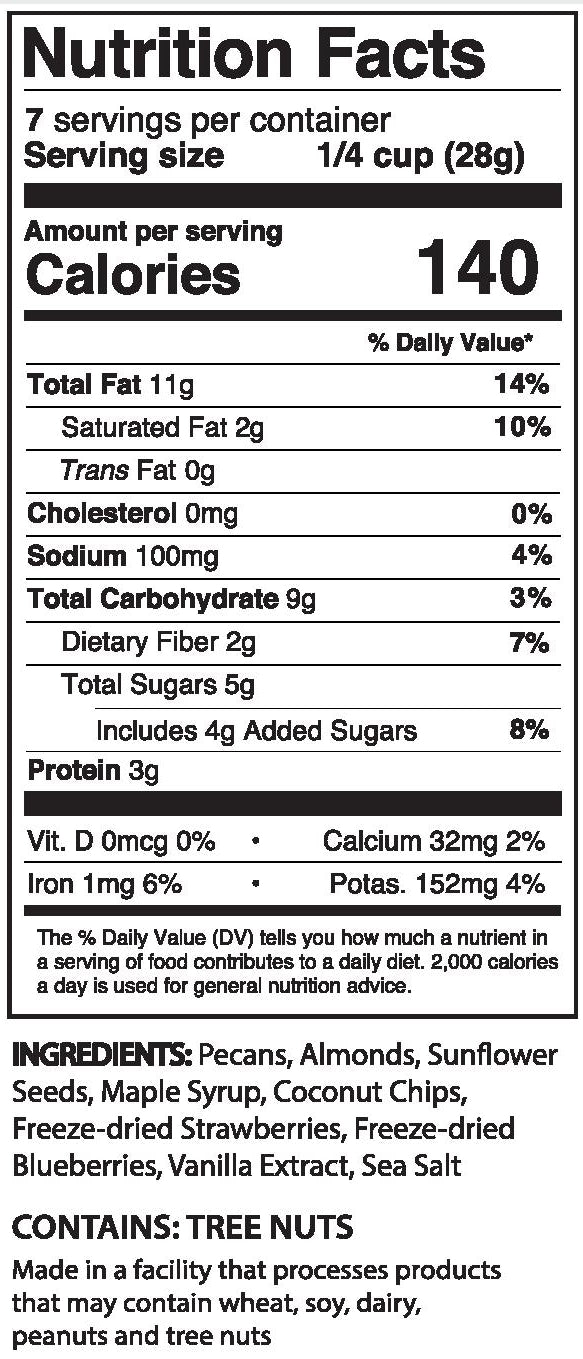 Very Berry Grain-free Granola 7oz bag